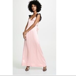 ✅ MacGraw Dress Pink Silk Maxi Opium